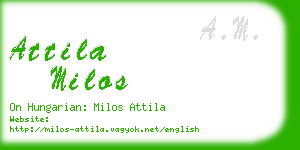 attila milos business card